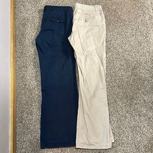 2 Piece Bundle-Maurice’s Chino Pants.  Navy and khaki.  Size 13/14 Regular